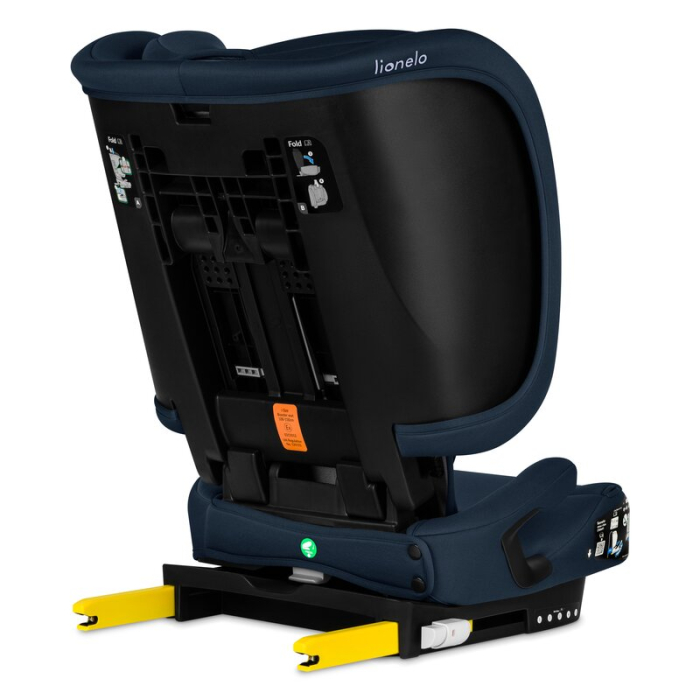 Scaun auto pliabil, Lionelo, Orin, i-Size, 100-150 cm, Tetiera reglabila in 14 pozitii, Spatar in 4 pozitii, Isofix+Top Tether, Sezut ergonomic, Husa transport, Suport sticla, Albastru [9]