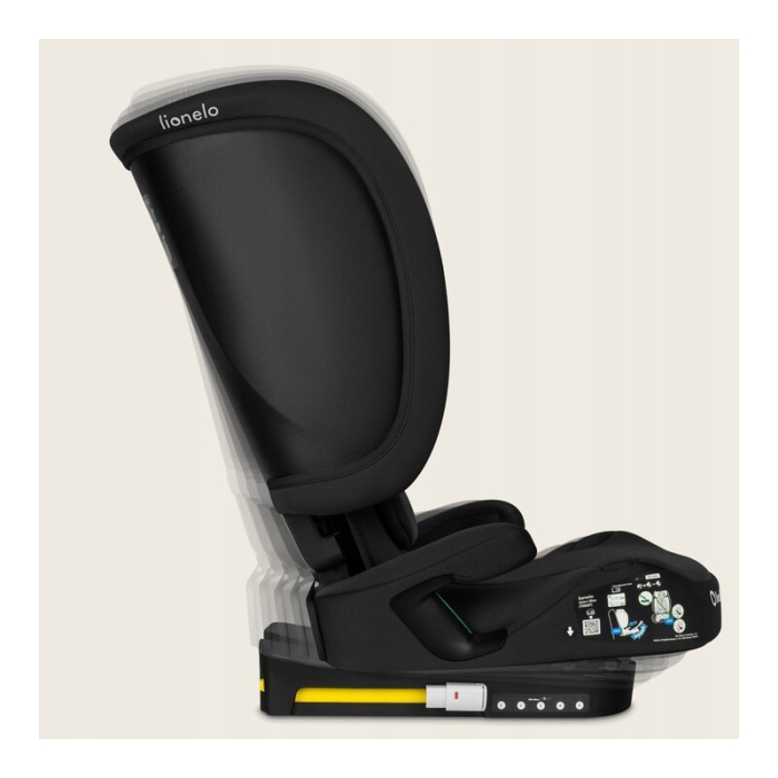 Scaun auto pliabil, Lionelo, Orin, i-Size, 100-150 cm, Tetiera reglabila in 14 pozitii, Spatar in 4 pozitii, Isofix+Top Tether, Sezut ergonomic, Husa transport, Suport sticla, Albastru [6]