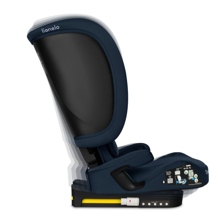 Scaun auto pliabil, Lionelo, Orin, i-Size, 100-150 cm, Tetiera reglabila in 14 pozitii, Spatar in 4 pozitii, Isofix+Top Tether, Sezut ergonomic, Husa transport, Suport sticla, Albastru [18]