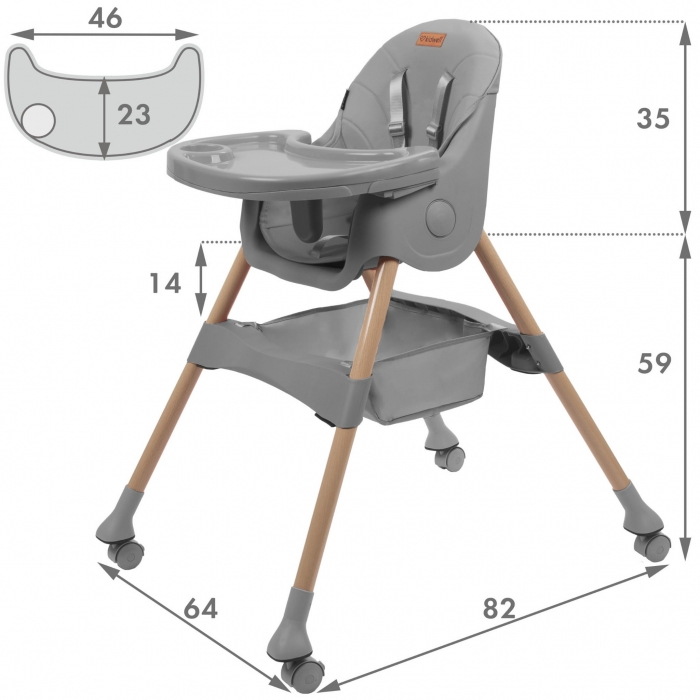 Scaun de masa 2 in 1 Kidwell KARIMI [9]
