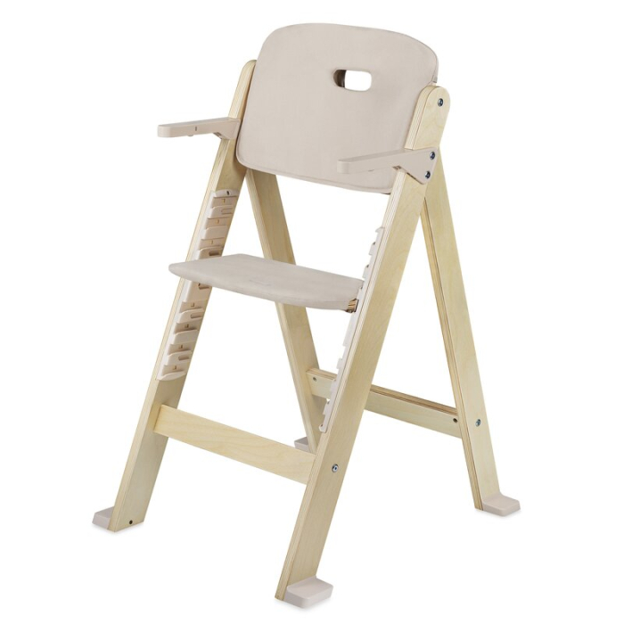 Scaun de masa, Lionelo, Floris, 3 in 1, din Lemn, Transformabil, Reglabil pe inaltime in 4 pozitii, Suport picioare- 4 pozitii, 6 luni- 12 ani, Sustine 40 kg, Bej [6]