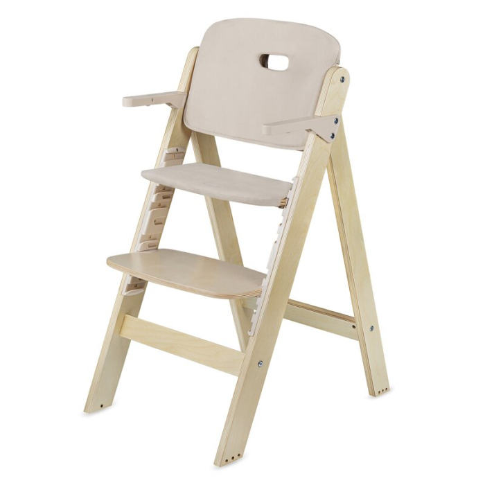 Scaun de masa, Lionelo, Floris, 3 in 1, din Lemn, Transformabil, Reglabil pe inaltime in 4 pozitii, Suport picioare- 4 pozitii, 6 luni- 12 ani, Sustine 40 kg, Bej [7]