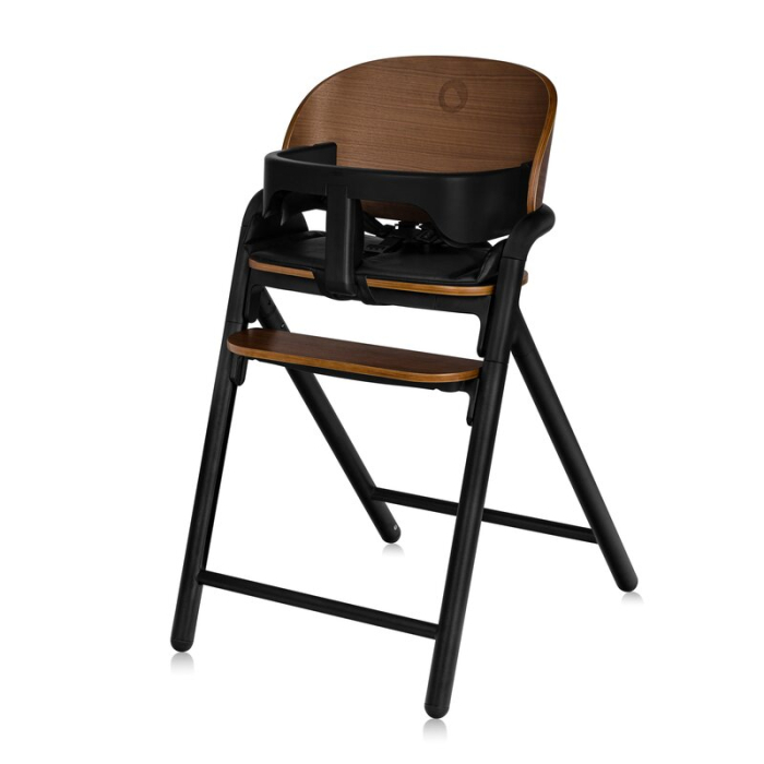 Scaun de masa multifunctional Celia, Lionelo, din lemn de fag, 6 luni- adult, Husa impermeabila, Tavita silicon, Suport de picioare reglabil, Greutate maxima 90 Kg, Negru [8]