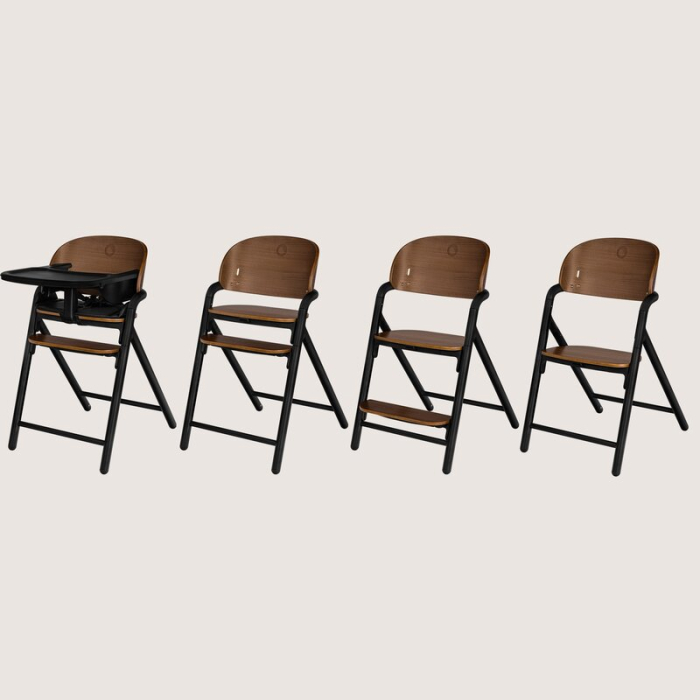 Scaun de masa multifunctional Celia, Lionelo, din lemn de fag, 6 luni- adult, Husa impermeabila, Tavita silicon, Suport de picioare reglabil, Greutate maxima 90 Kg, Negru [5]