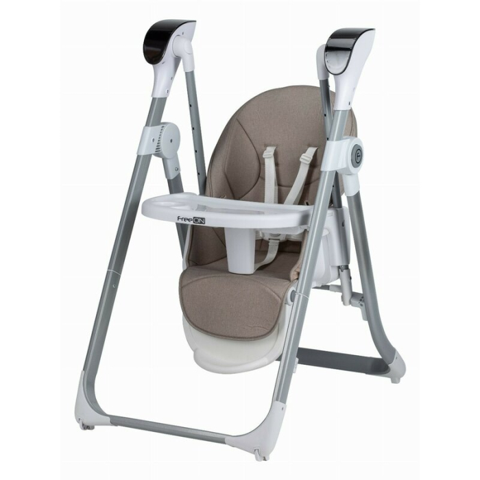 Scaun de masa si balansoar, FreeON, Oli Deluxe, 2 in 1, Transformabil, Multifunctional, cu melodii de leagan, 0 luni+, Beige [6]
