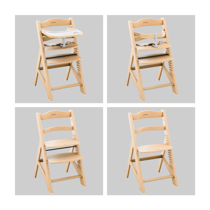 Scaun masa copii pliabil din lemn 4 in 1 Morsel Natur [11]