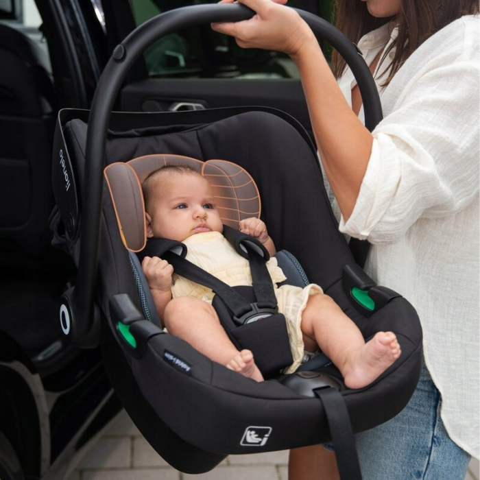 Scoica auto, Lionelo, i-Size Astrid, 0-13 Kg, 40-87 cm, Cu salteluta, Testat ADAC, Conform cu standardul european de securitate R129, Negru Onyx [21]