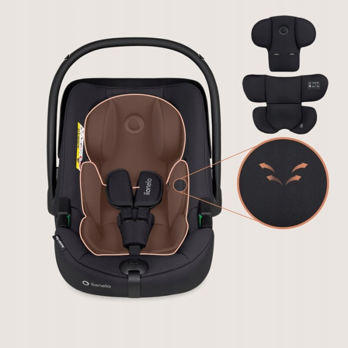 Scoica auto, Lionelo, i-Size Astrid, 0-13 Kg, 40-87 cm, Cu salteluta, Testat ADAC, Conform cu standardul european de securitate R129, Negru Onyx [17]