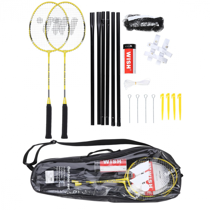 Set Complet Badminton Wish Alumtec 4466 Galben [10]