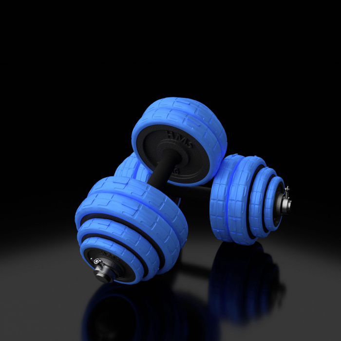 SET DE GANTERE 30 KG HMS BARBELL [14]