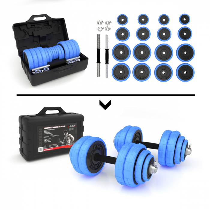 SET DE GANTERE 30 KG HMS BARBELL [4]