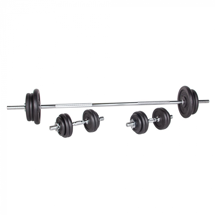 Set de gantere  inSPORTline Castblack 160 + 40/30 mm 80 kg [1]