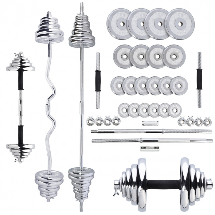 Set de gantere si haltere reglabile 55kg STC55 HMS [3]