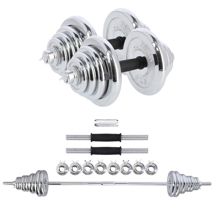 Set de gantere si haltere reglabile 55kg STC55 HMS [15]