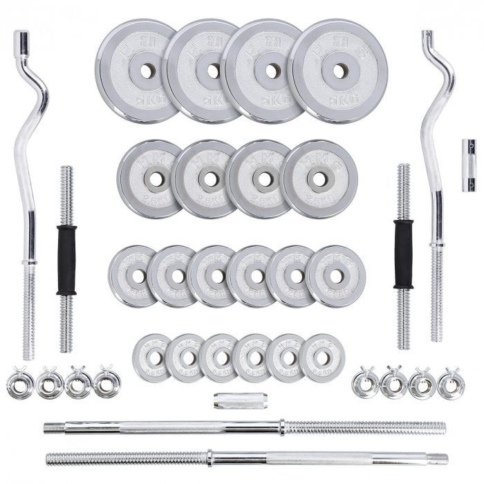 Set de gantere si haltere reglabile 55kg STC55 HMS [2]