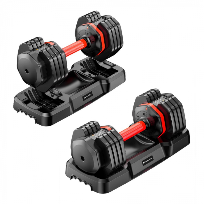 Set Gantere Reglabile inSPORTline DuraBell 2 x 6.5 – 24.5 kg [1]