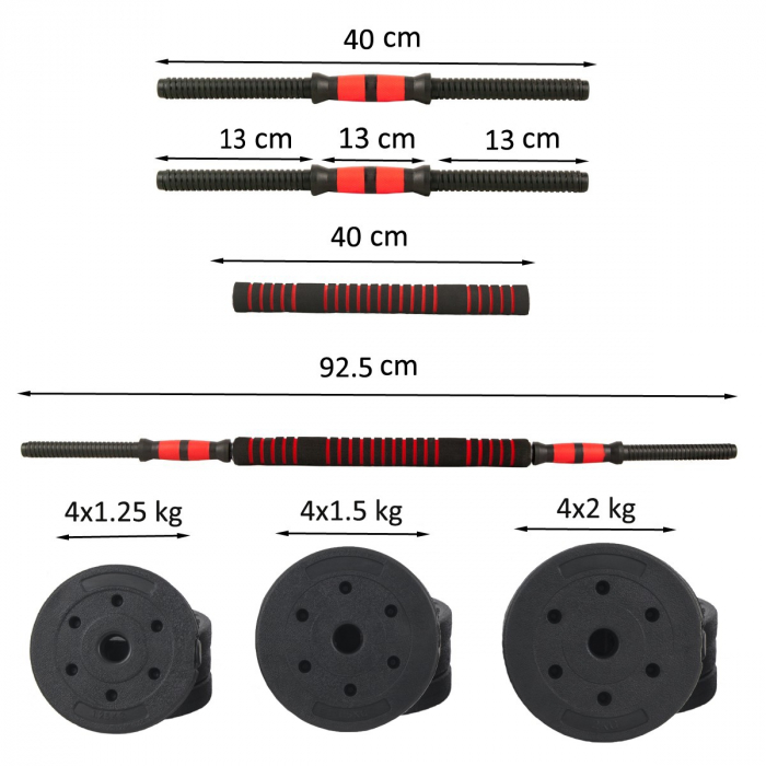 Set Haltera si Gantere ciment Sportmann SHG07 20 kg [7]