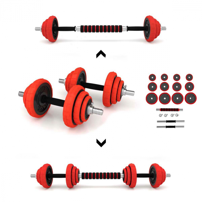 Set Haltera si Gantere Reglabile HMS SGGX20 20 kg [1]