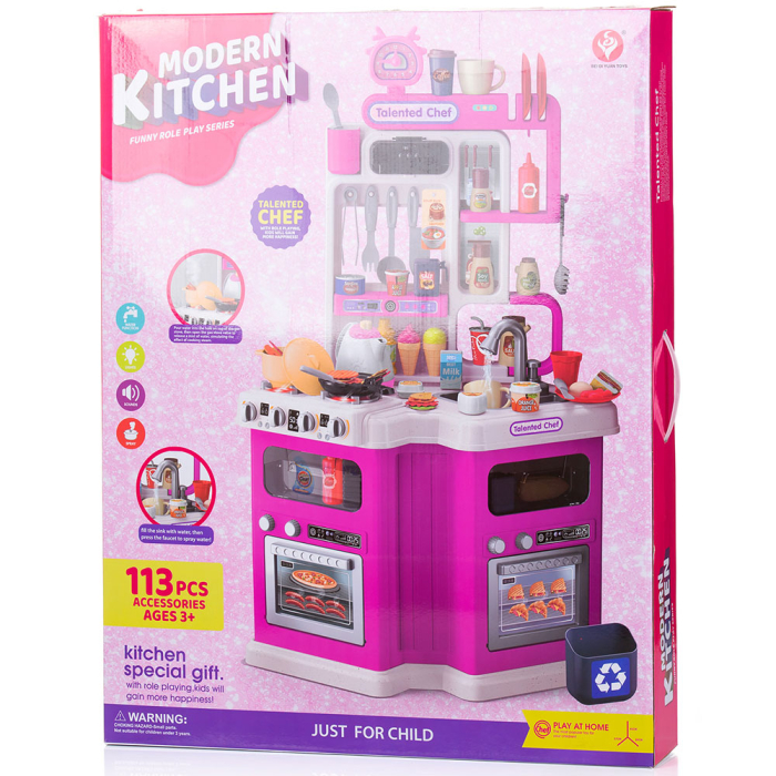 Set jucarie Chipolino Kitchen 93 cm cu sistem de curgere apa, lumini, sunete si 113 accesorii [10]