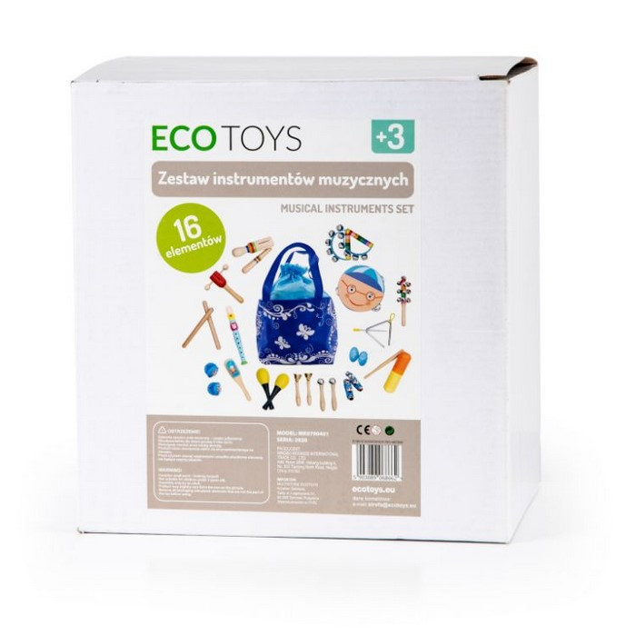 Set muzical din lemn cu 16 instrumente Ecotoys MK0700401 [6]