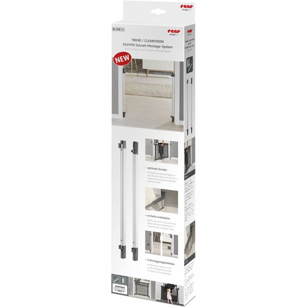 Sistem de instalare rapida EasyFix pentru porti de siguranta extensibile DesignLine, aluminiu, Reer 46051 [2]