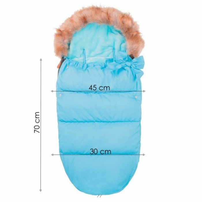 Springos - Sac iarna carucior cu blanita detasabila Mevis Delux All Blue [2]