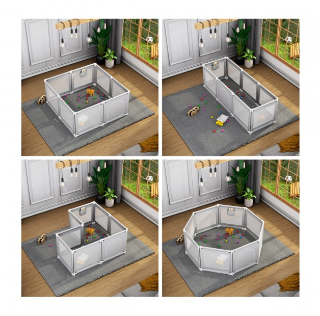 Tarc de joaca bebelusi configurabil si ajutastabil 140 X 65 cm Cozy 51 [9]