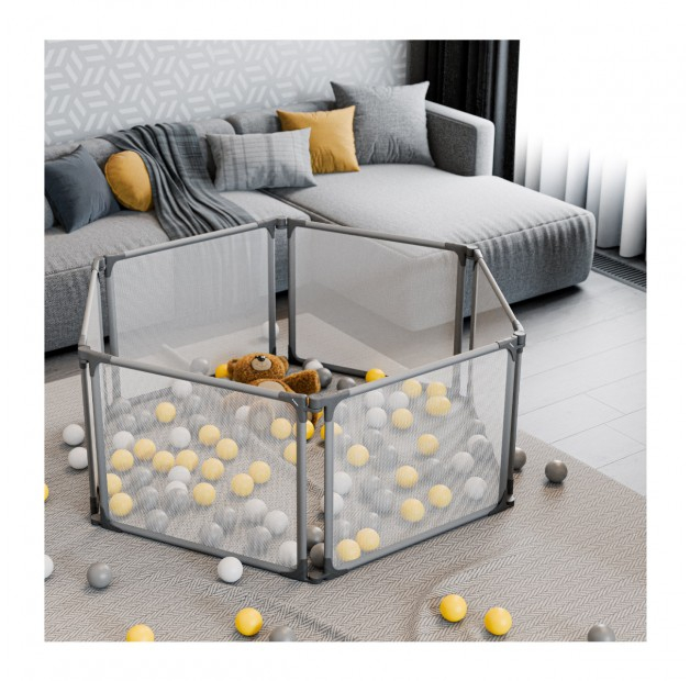 Tarc de joaca bebelusi hexagonal, pliabil si ajustabil Cozy 70 configurabil [12]