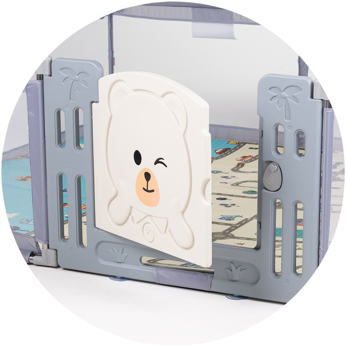 Tarc de joaca Chipolino Amico 200x180 cm cu usa grey [3]