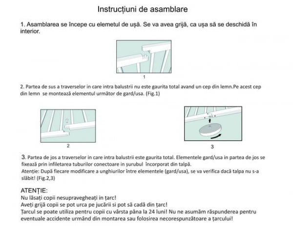 Tarc de joaca pliabil din lemn - Mesterel [9]