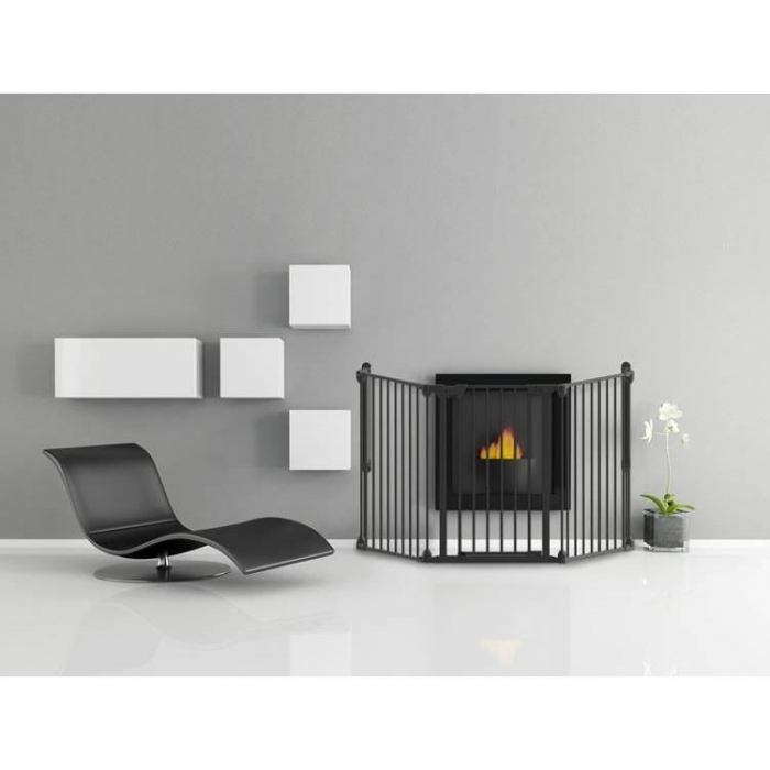 Tarc de siguranta modular cu 3 panouri, metal negru, Noma N93491 [3]