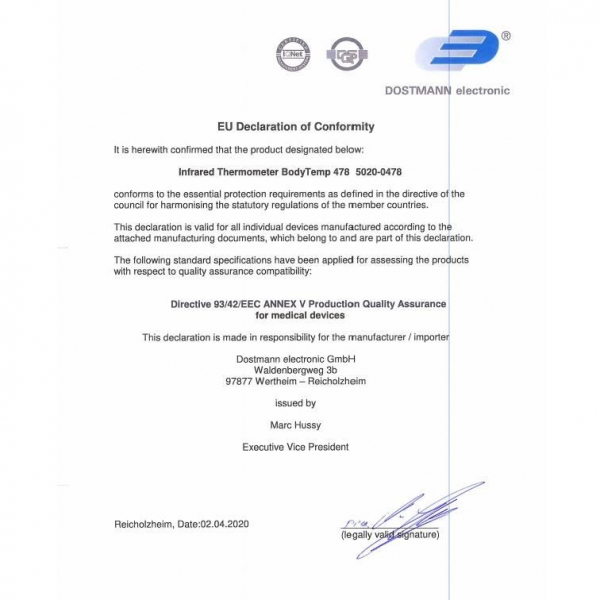 Termometru medical profesional fara contact BodyTemp TFA [7]