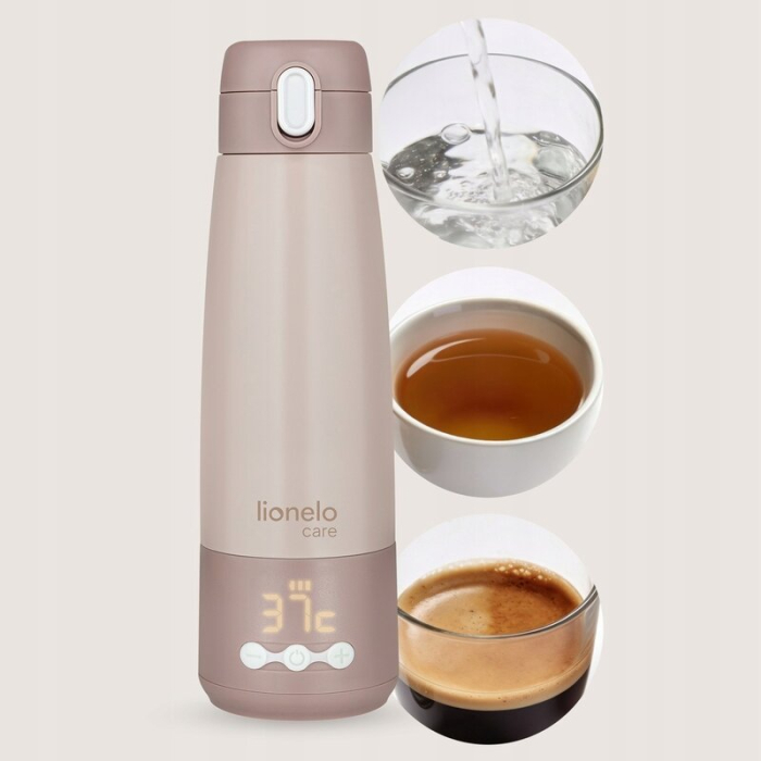 Termos inteligent cu incalzire, Lionelo, ThermUp Bottle, Incalzeste in 3.5 min, Mentine temperatura pana la 20 h, Constructie vidata cu 5 straturi, Capacitate 350 ml, USB-C, 5 setari de temperatura: 3 [11]
