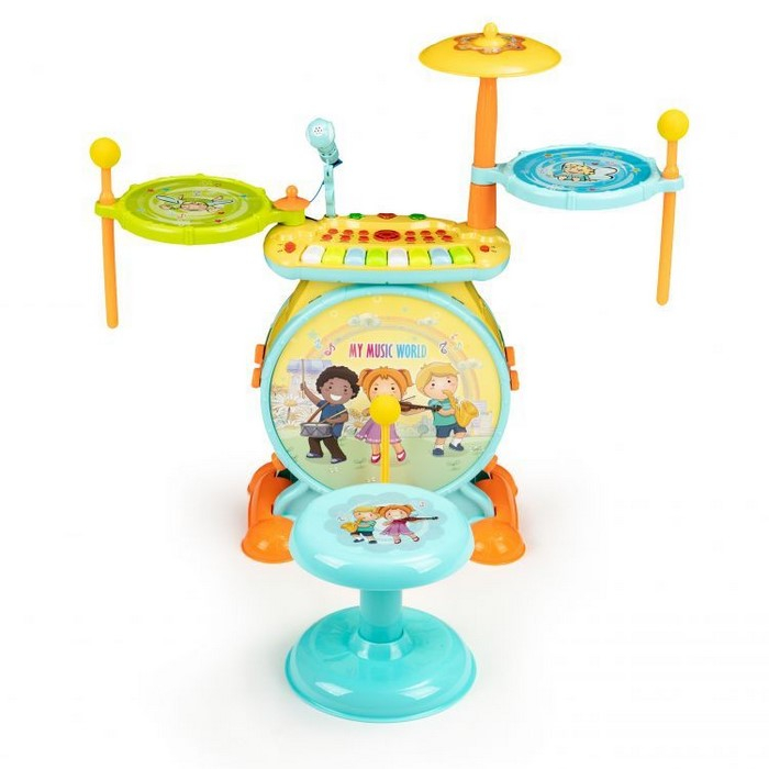 Tobe, pian si microfon pentru karaoke 2 in 1 cu LED Ecotoys HC490483 [2]