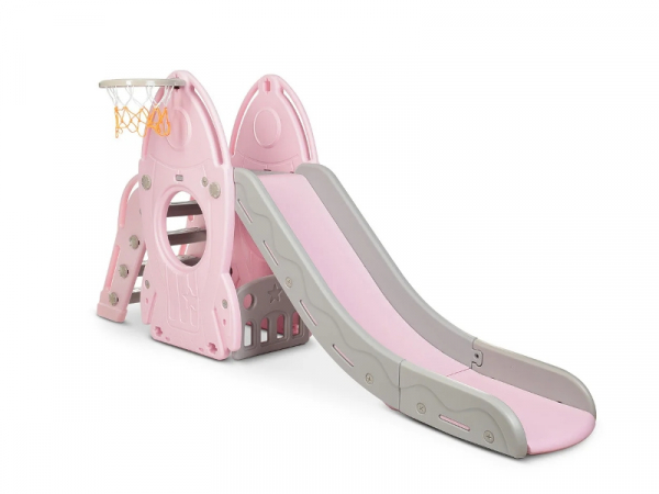 Tobogan MyKids cu cos de baschet Racheta Pink [5]