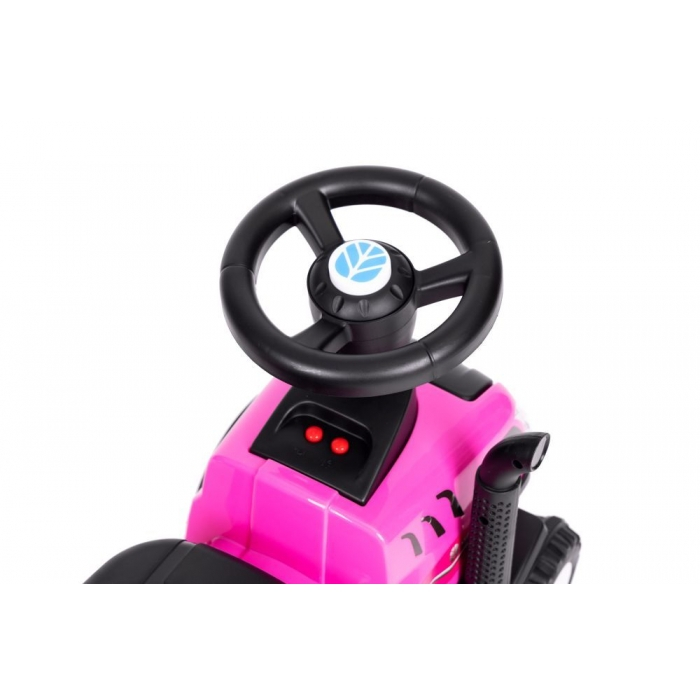 Tractor de impins New Holland cu remorca pentru copii 658T - Roz [7]