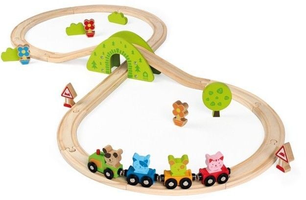 Trenuleti din lemn cu 30 de piese - House of Toys [1]