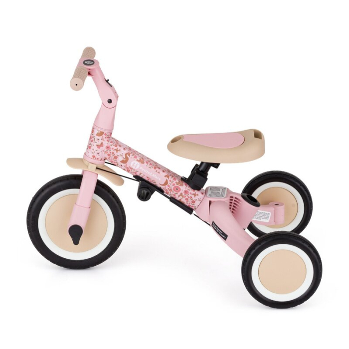Tricicleta, Petite&Mars, Turbo, Editie limitata, 5 in 1, Multifunctionala, Vehicul de impins, Bicicleta cu/fara pedale, Cu maner de ghidaj, Detasabil, Roti din cauciuc, Pana la 25 kg, 1.5-5 ani, Rosy  [7]