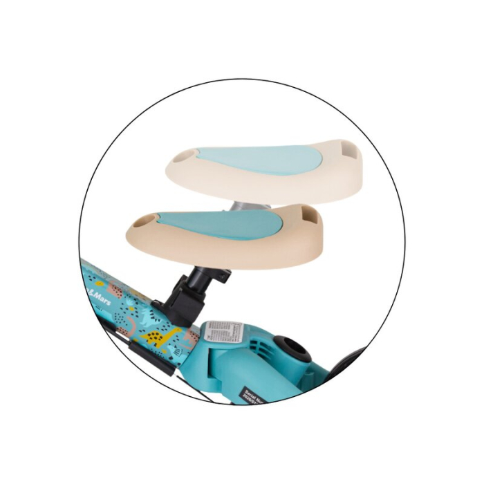 Tricicleta, Petite&Mars, Turbo, Editie limitata, 5 in 1, Multifunctionala, Vehicul de impins, Bicicleta cu/fara pedale, Cu maner de ghidaj, Detasabil, Roti din cauciuc, Pana la 25 kg, 1.5-5 ani, Dino [15]