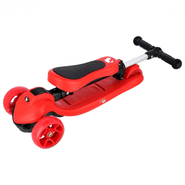 Trotineta 2in1 Nils Fun HLB12 2in1 120 mm, rosu [5]