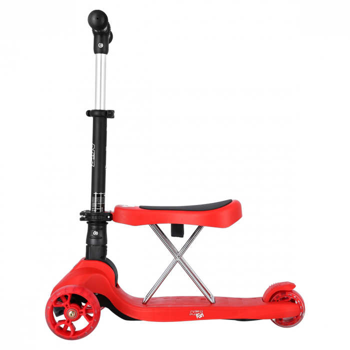 Trotineta 2in1 Nils Fun HLB12 2in1 120 mm, rosu [3]