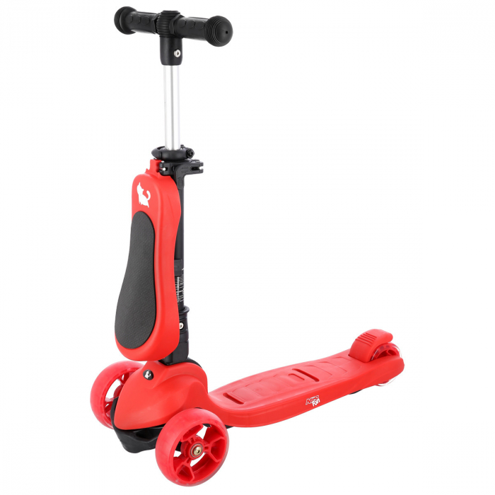 Trotineta 2in1 Nils Fun HLB12 2in1 120 mm, rosu [2]