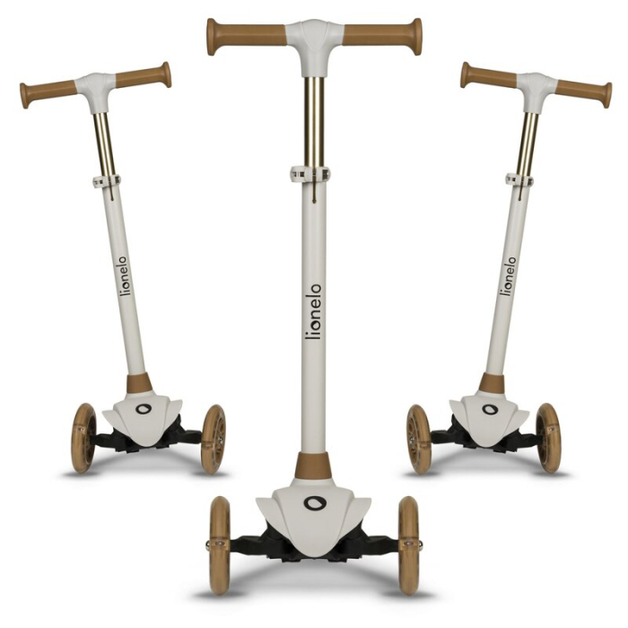Trotineta, Lionelo, Jessy, Ultrapliabila, Pana la 50 Kg, cu design ergonomic, cu lumini LED, 56 x 26 x 67-82 cm, 3 ani+, Maro [8]