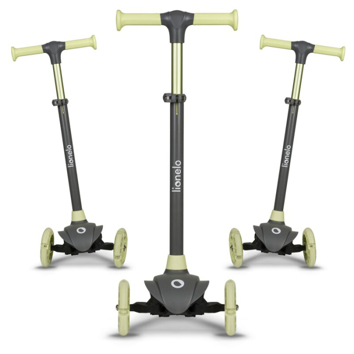 Trotineta, Lionelo, Jessy, Ultrapliabila, Pana la 50 Kg, cu design ergonomic, cu lumini LED, 56 x 26 x 67-82 cm, 3 ani+, Verde [8]