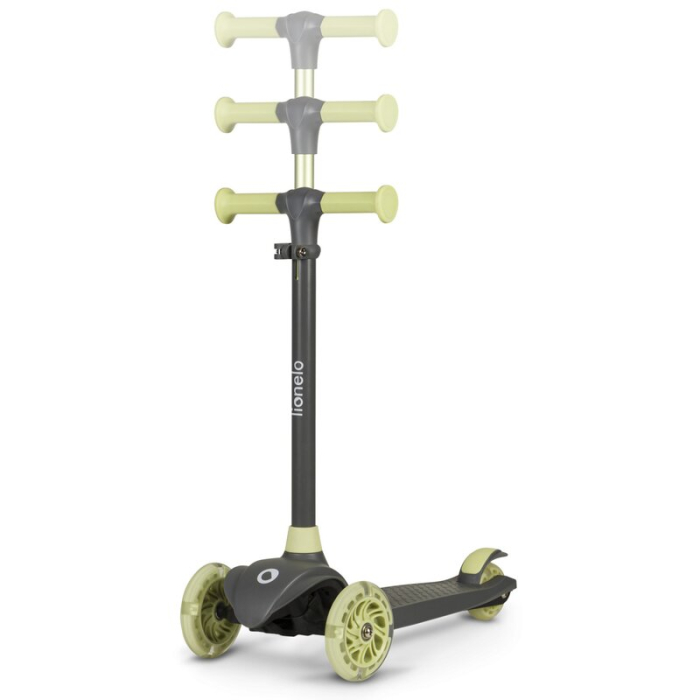 Trotineta, Lionelo, Jessy, Ultrapliabila, Pana la 50 Kg, cu design ergonomic, cu lumini LED, 56 x 26 x 67-82 cm, 3 ani+, Verde [7]