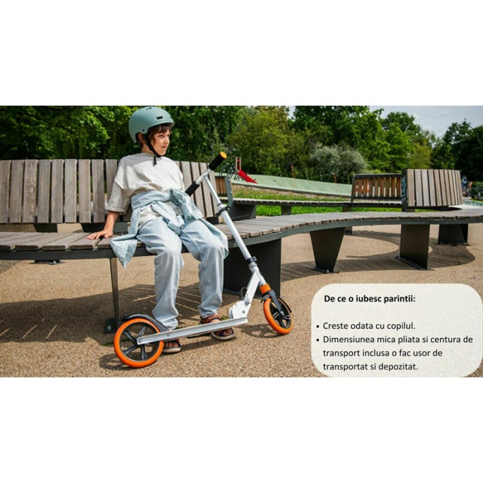 Trotineta, Lionelo, Luca, pentru copii sau adulti, Ultrapliabila, Pana la 100 Kg, Conform cu standardul european de securitate EN14619, Roz [26]