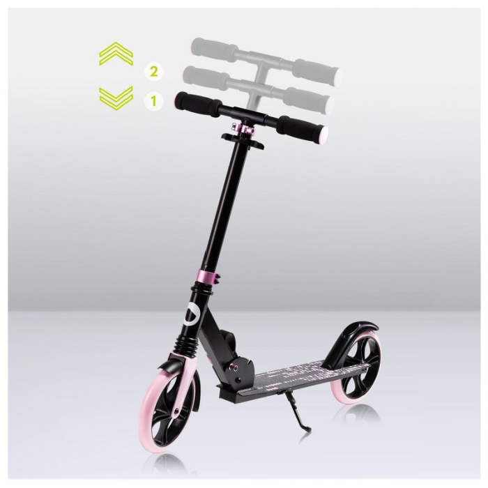 Trotineta, Lionelo, Luca, pentru copii sau adulti, Ultrapliabila, Pana la 100 Kg, Conform cu standardul european de securitate EN14619, Roz [14]