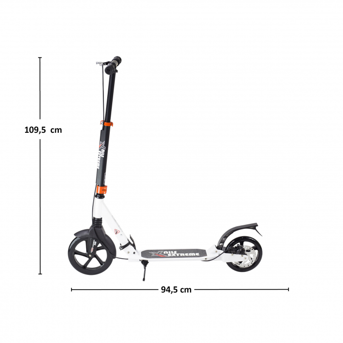 Trotineta Nils Extreme HA230T Roti PU 230mm/200mm - Alb/Negru [12]