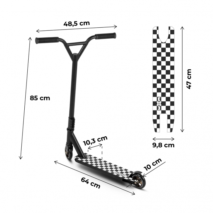 Trotineta pentru cascadorii WXM WRS-AY1 - Black White [8]