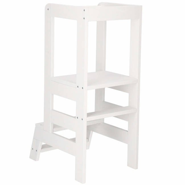 Turn de invatare ajustabil Learning Tower, tip Montessori, alb [4]